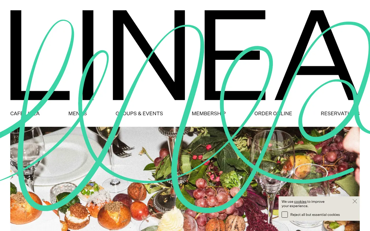 Homepage of Cafe Linea