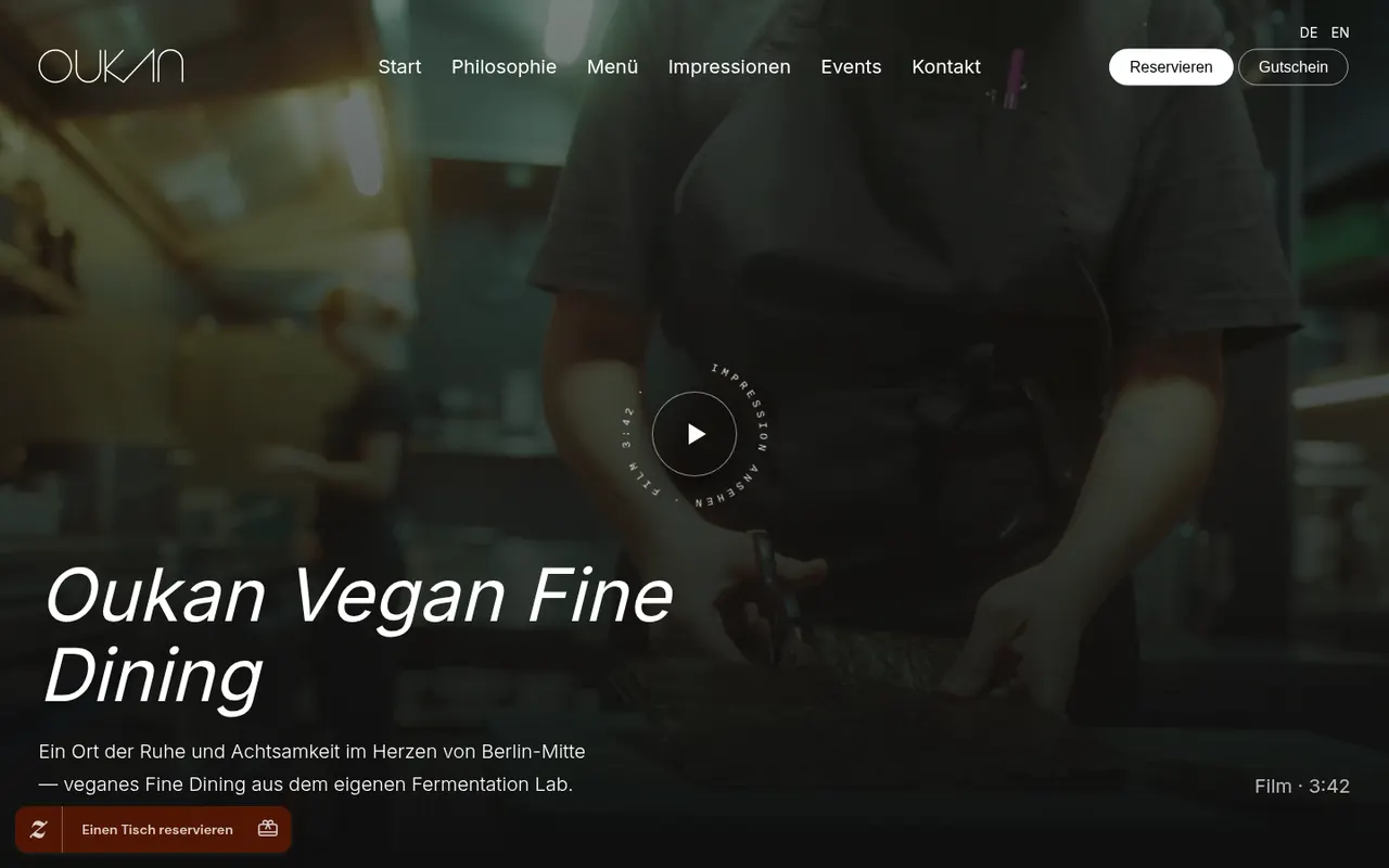 Homepage of Oukan, Berlin