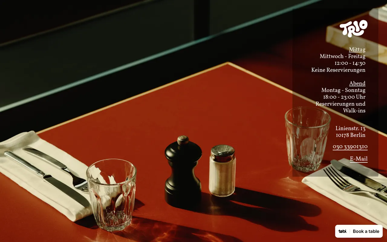 Homepage of Trio